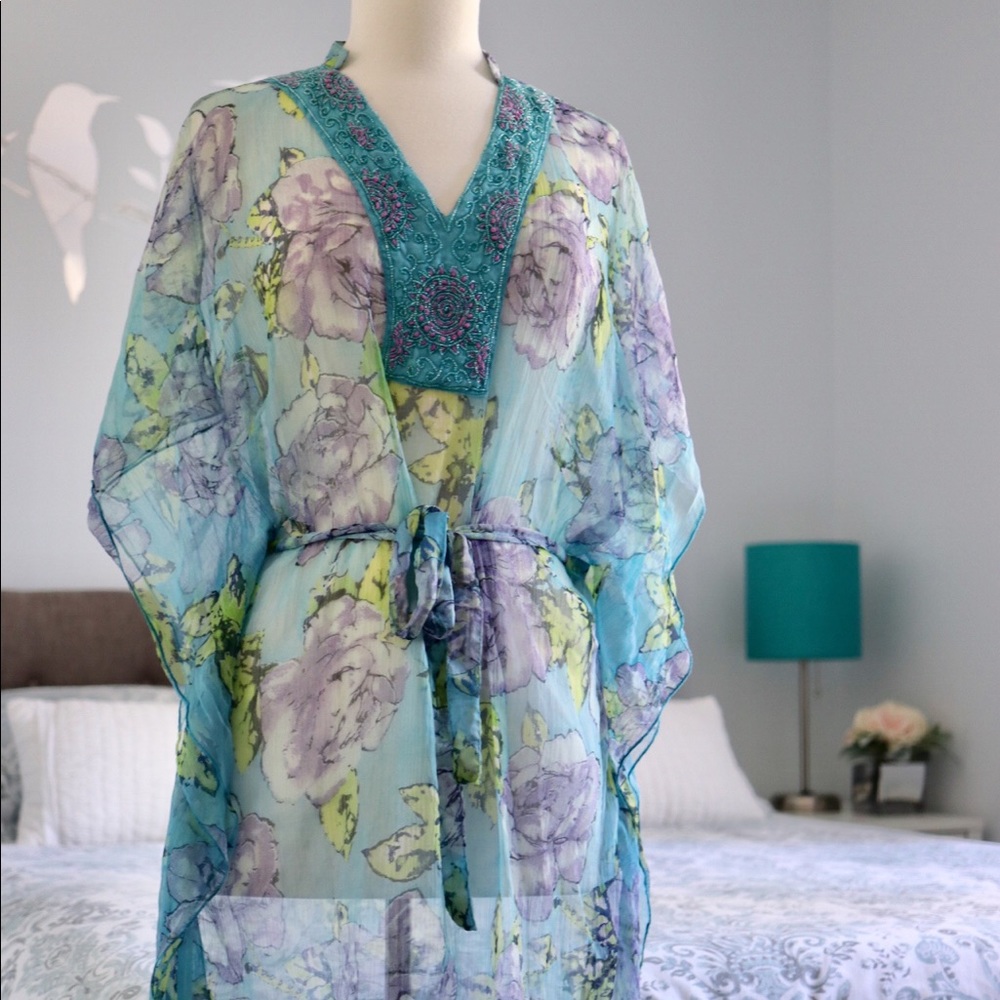 Swim Cover-up in Turquoise blue
